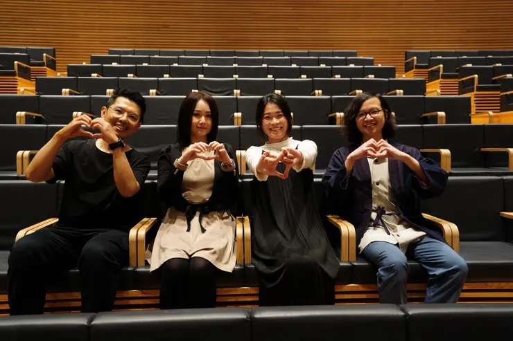 左起：陳夏民、林沛笭、穆宣名、煮雪的人。