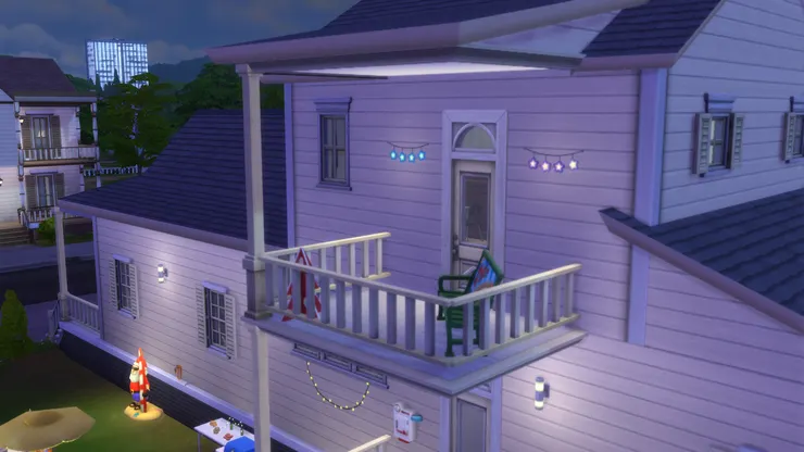 坐在露台看看星光也不錯，等食物烤熟再下去！