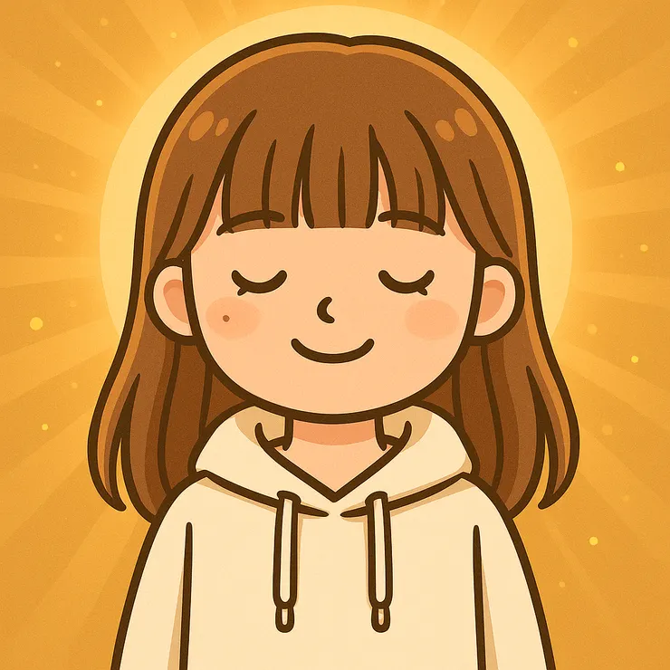 在我眼中,她就像一顆太陽。 總是努力照亮身邊的人,卻常常忘了替自己留下光。 這張畫像,正是我心裡對她的模樣—充滿活力、堅定,帶著安靜的力量。