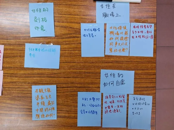 想說和想聊 -我們都想聊聊女性該如何在社會的大環境自處；也感覺到女性在職場上的不容易。（謝謝趙姐分類下標☺️）