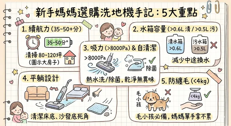 選購洗地機時重點5大規格