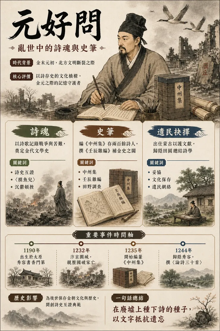 元好問：亂世中的詩魂與史筆