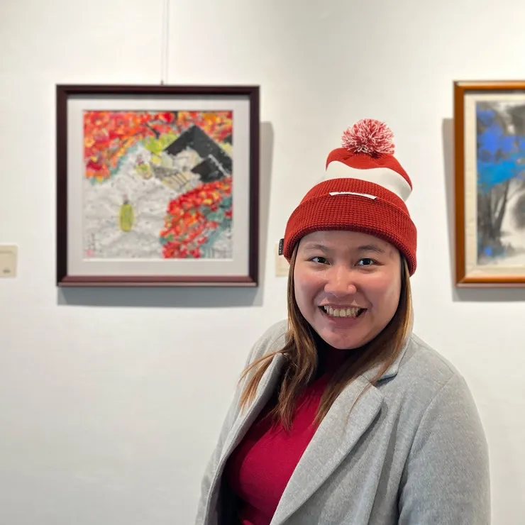 畫作太小了,好難拍出合照,哈哈哈