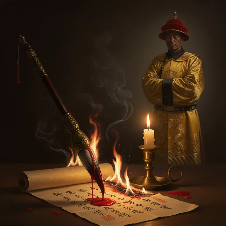 示意圖：乾隆帝駕臨江南(來源：AI生成圖)