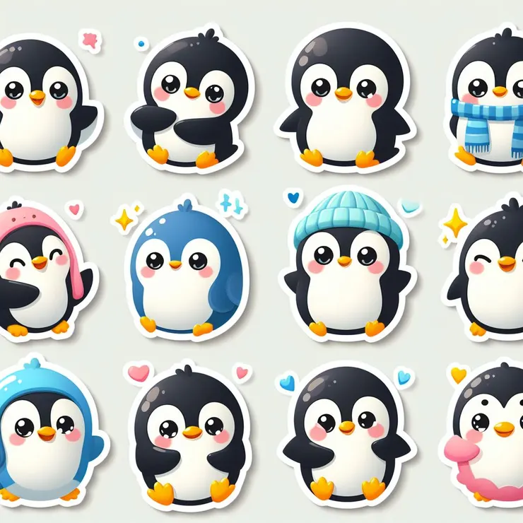 小企鵝貼紙