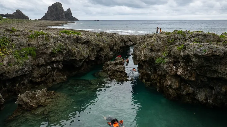 蘭嶼東清秘境的高位珊瑚礁(圖片來源:Chester)