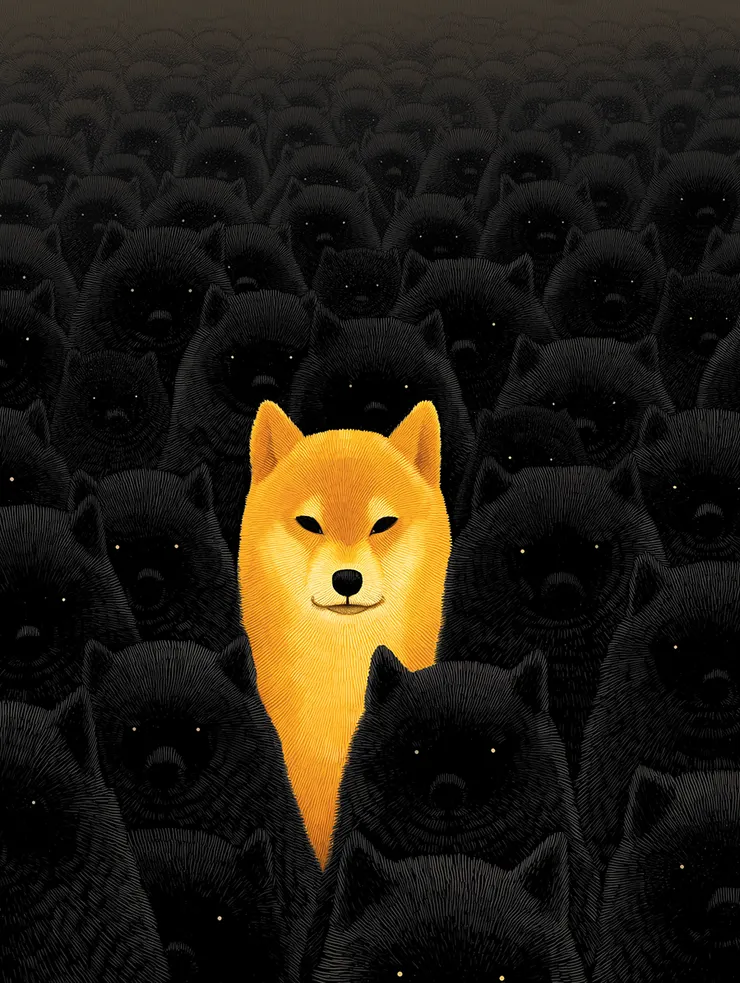 最後附上一個 MJ 意外的生成，這種對比還是挺能吸引眼球的，可惜這次練習我需要寫實一些的。