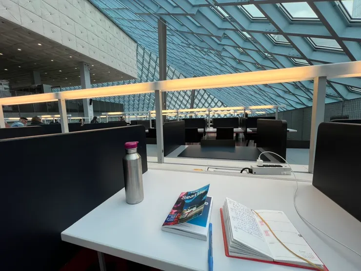 Resting my legs and writing on my notebook