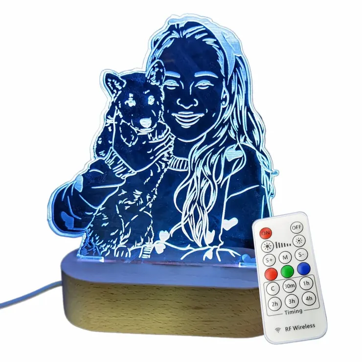 母親節七彩雷雕燈飾(訂製範例)