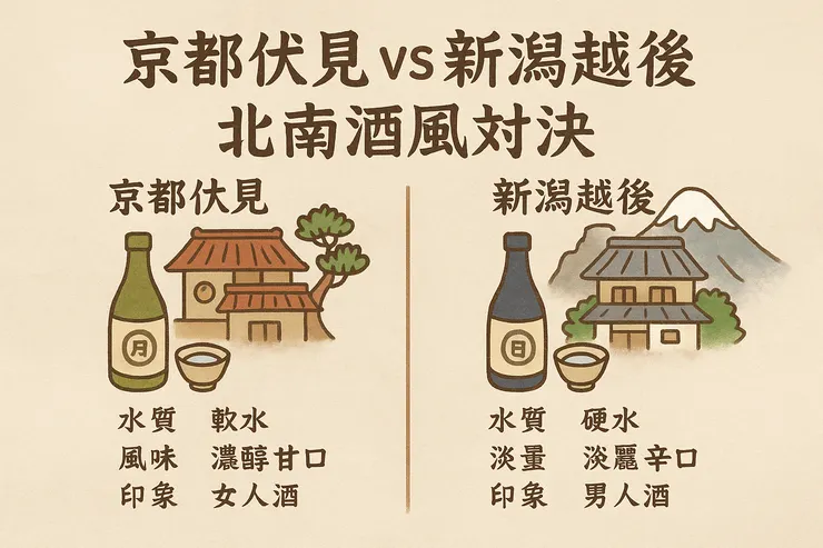 京都伏見 vs 新潟越後：南北酒風對決
