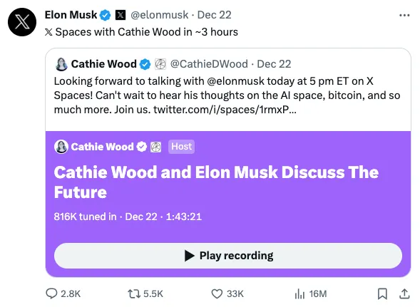 Musk與ARK Invest的Cathie中的對話表示,在X能夠充當貨幣傳輸者之前,仍需等待幾個許可批准。據Musk表示,這意味著用戶可能要等到2024年中期才能最終在X上使用支付功能
