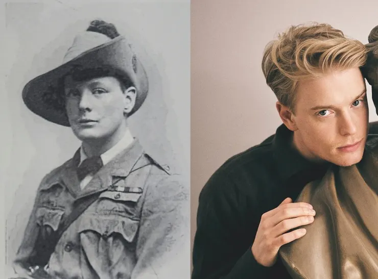 年輕的邱吉爾……跟狐狸仔 Freddie Fox 長得好像(●▼●;)。