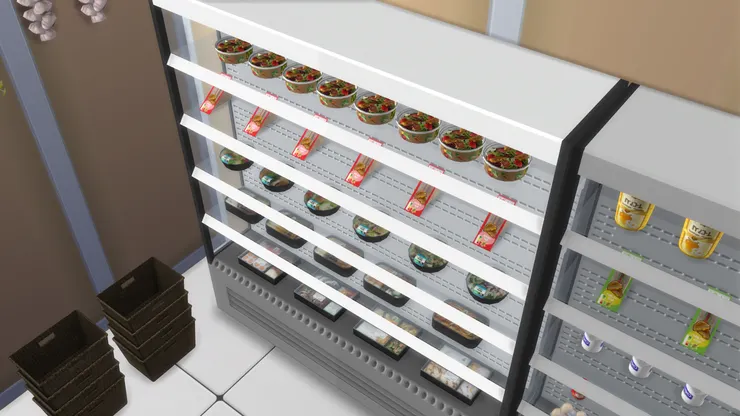 這邊放有微波食品，例如便當和三文治。