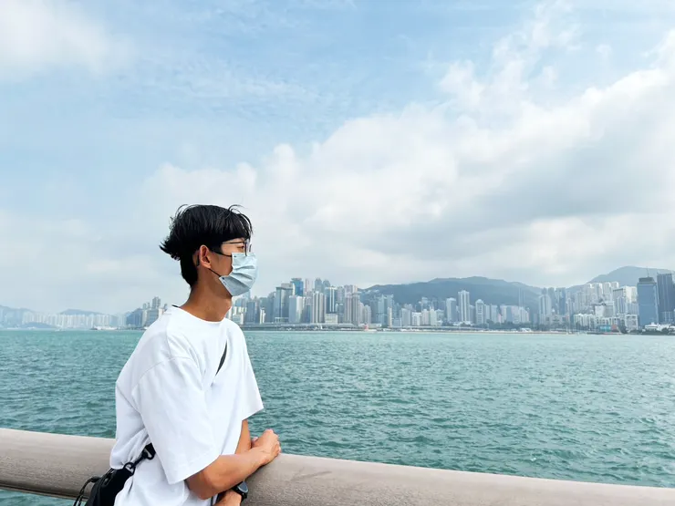 香港-維多利亞港||白天的海景怎麼拍都好美喔~~~