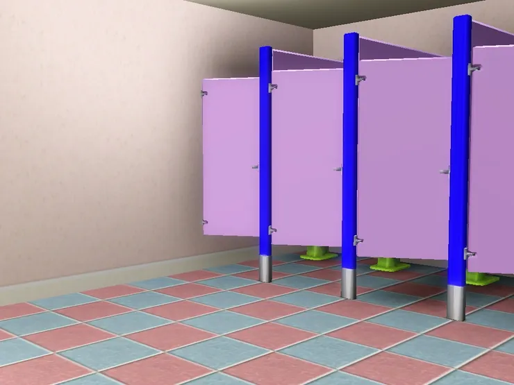 在這裏顯示不到，但我設計的女廁不但比男廁大得多，廁格也盡量多，這樣女生再不用苦苦排隊等了。