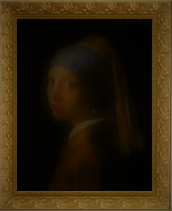 名畫上籠罩著黑霧  (圖片取材自網路)