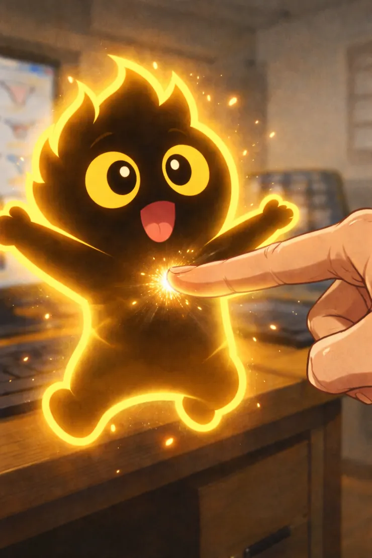 指尖直接穿透小金擦出點點光芒......