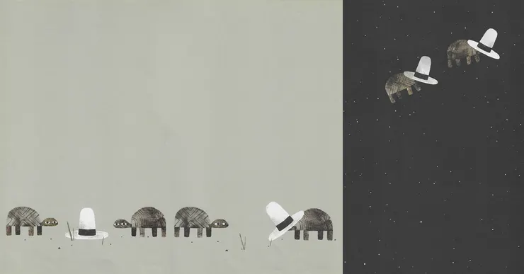 圖片來源：《發現一頂帽子》｜文：雍．卡拉森   圖：雍．卡拉森   親子天下；2016