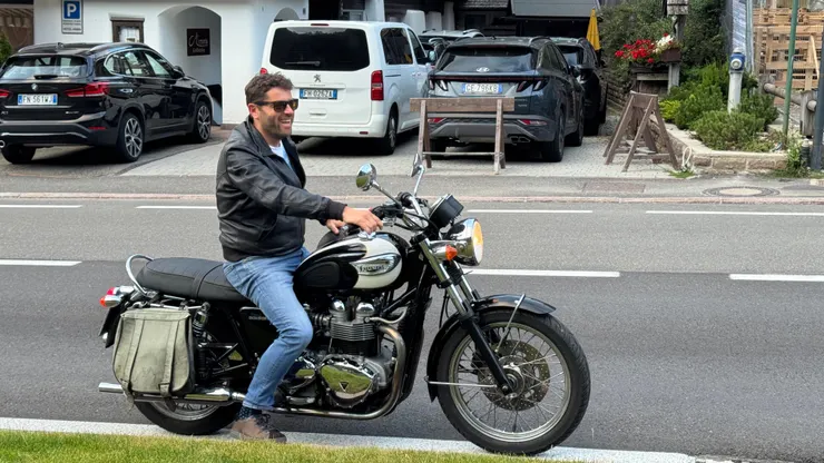 次日在Selva di Val Gardena小鎮偶遇Marco,他刻意過來親切地打招呼