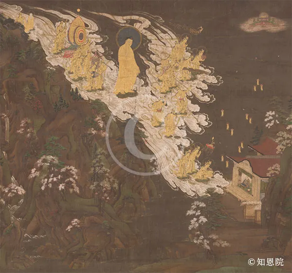 《阿弥陀二十五菩薩来迎図（早来迎）》/圖片來源:知恩院官網