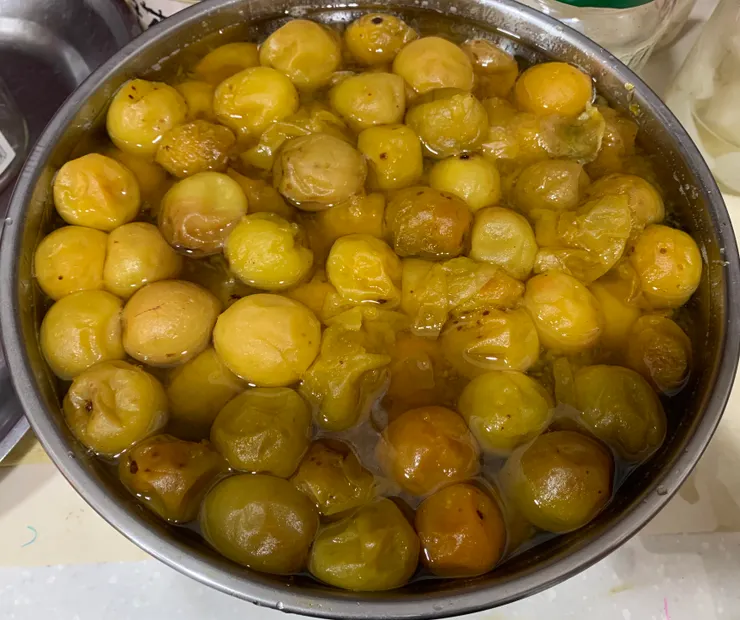 已熟爛，但很多糖沒融化