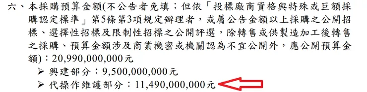 台南海淡廠統包1期工程投標須知 p4，來源：政府電子採購網