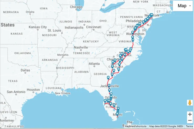 Silver Star/Meteor Map