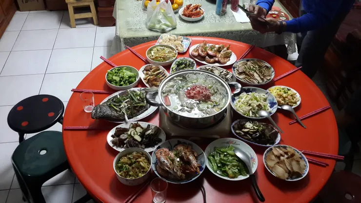 山東爺爺家的除夕晚上