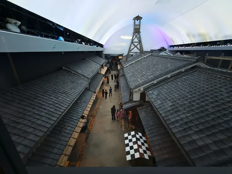 俯瞰復古街道造景