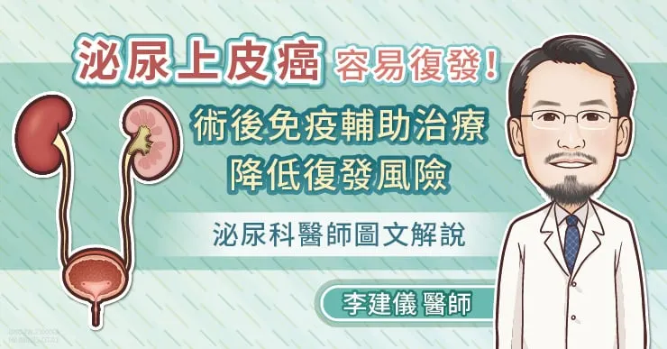 泌尿上皮癌容易復發！術後免疫輔助治療降低復發風險，泌尿科醫師圖文解說