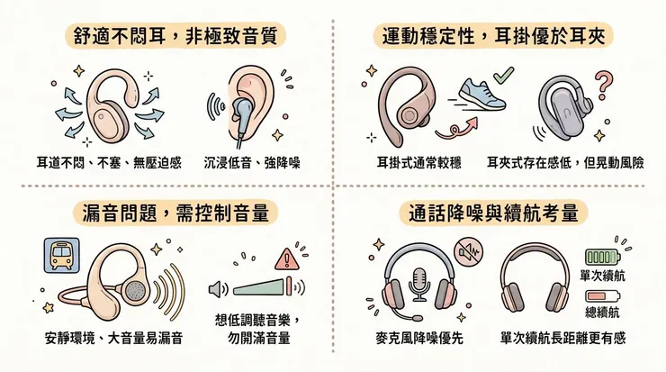 開放式耳機不是神物，優點是不塞耳，缺點也很誠實