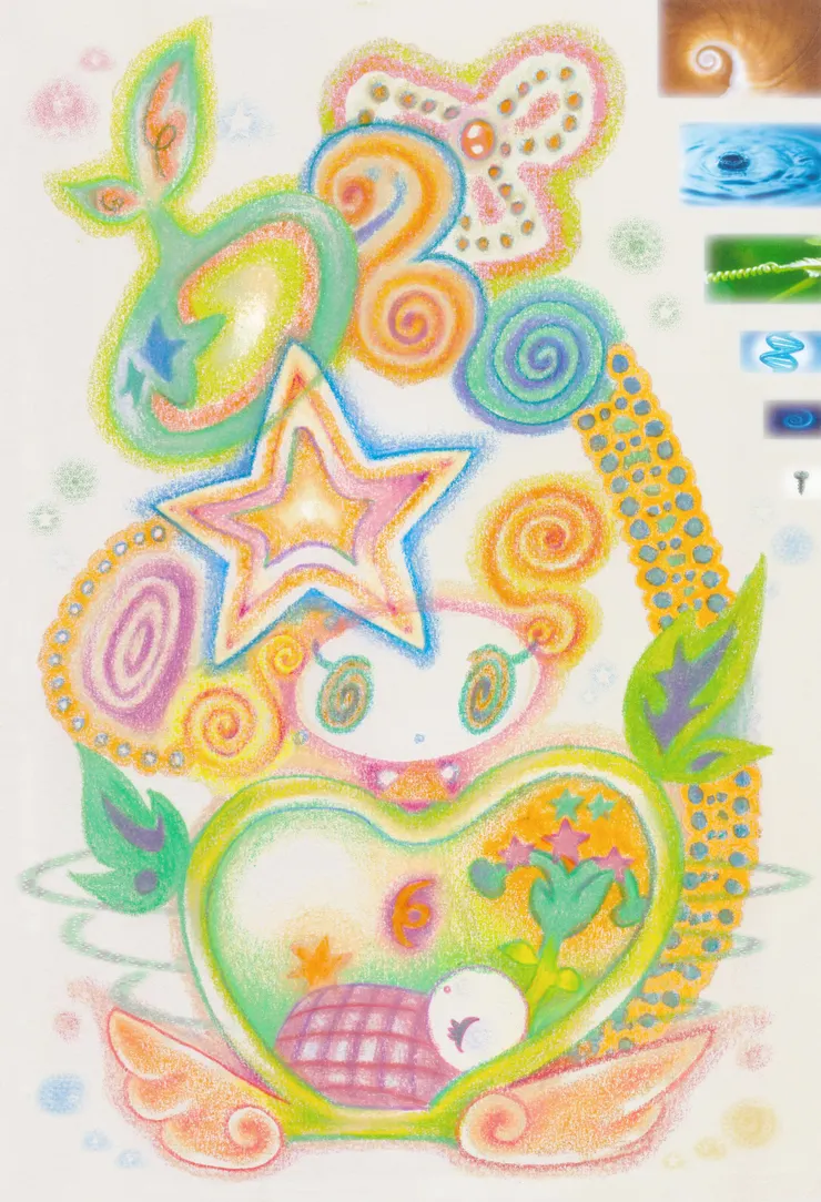 The Door of Sensibility, 2023. 右上角圖案即電腦後製部份。