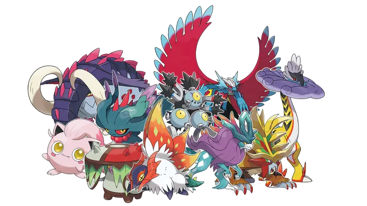 雄偉牙、吼叫尾、猛惡菇、振翼髮、爬地翅、沙鐵皮、轟鳴月、波盪水、破空焰以及猛雷鼓