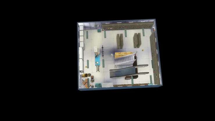 這是地庫的平面圖(感覺很恐怖...)。這是我第一次在sims 4畫地庫。