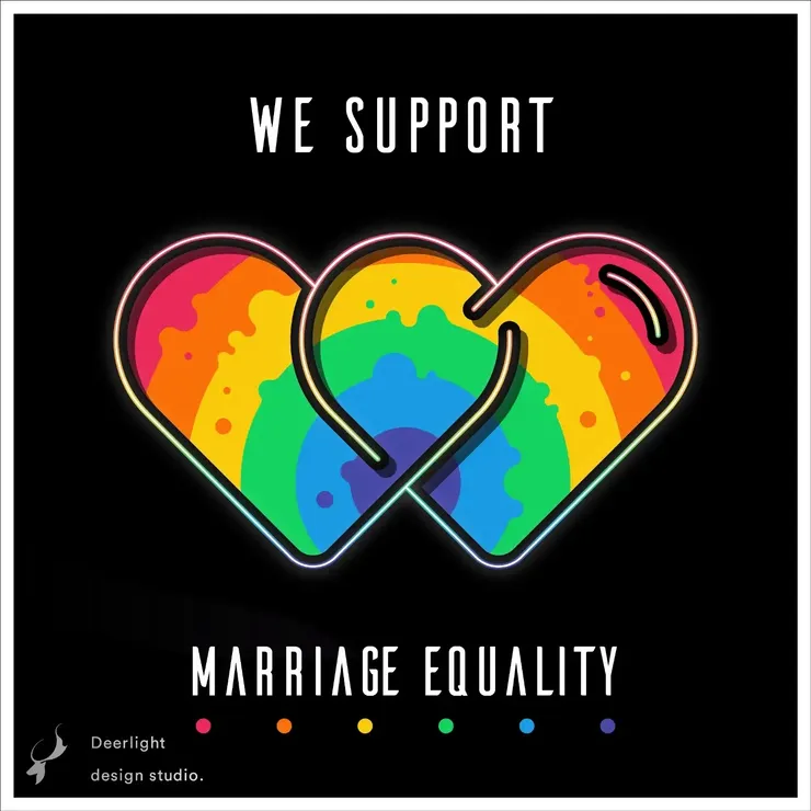 Design by Jhane Chou｜We support marriage equality. 當我們同在一起，支持婚姻平權貼紙