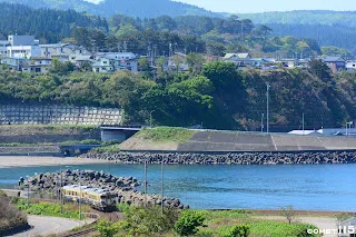 深浦市街有一部份是在臨海台地上