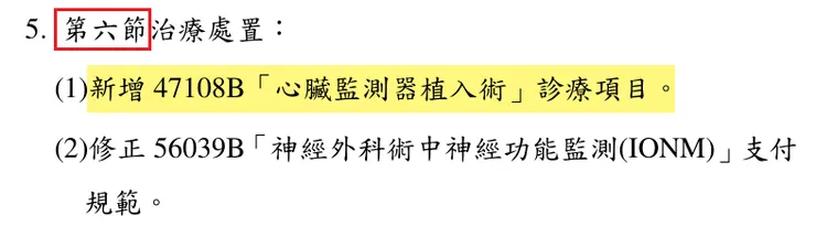 心臟監測器植入術，被歸類在2-2-6