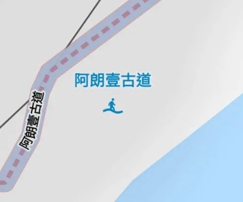 走浪區的地圖標示