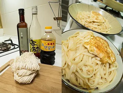 2015年的餐桌上的家常拌麵，搭配的是屏科大醬油與梅醋的版本