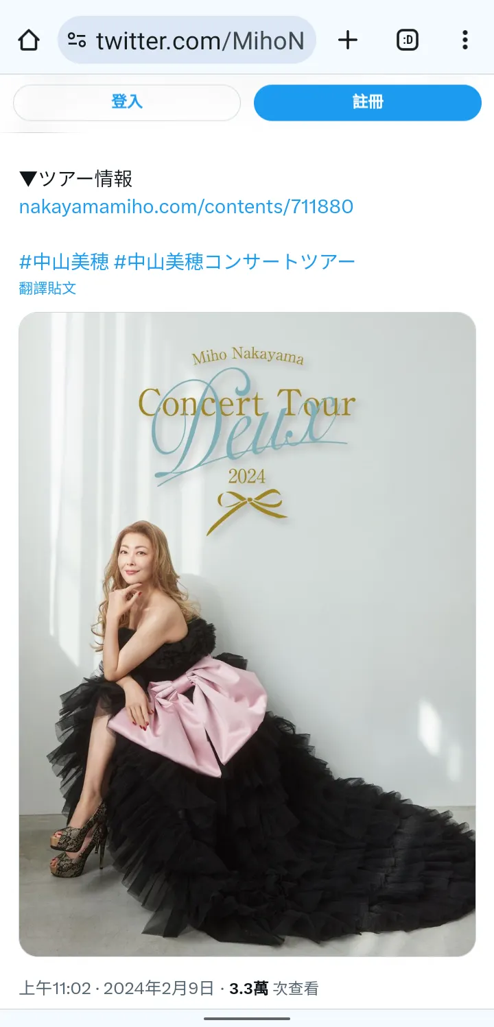 中山美穗X網頁截圖