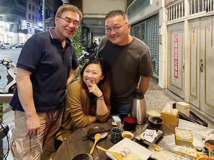 我離台前，鐵三角先幫我送行的一次聚會。