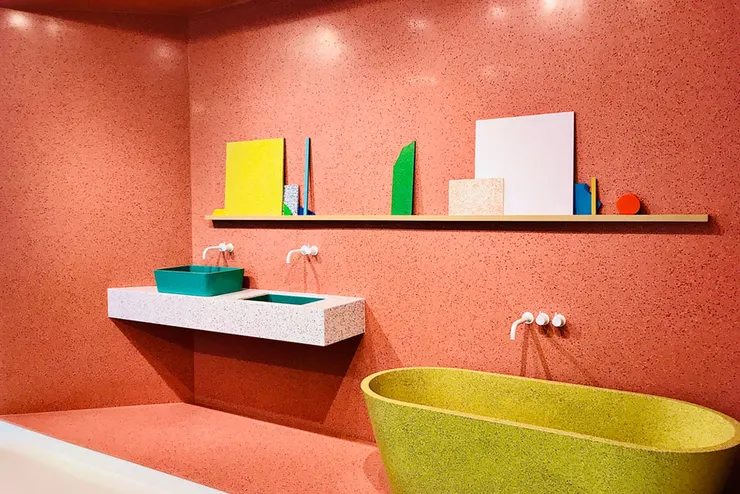 Durat 品牌旗艦店，其設計乃采用了再生亞克力原料和樹脂製成。