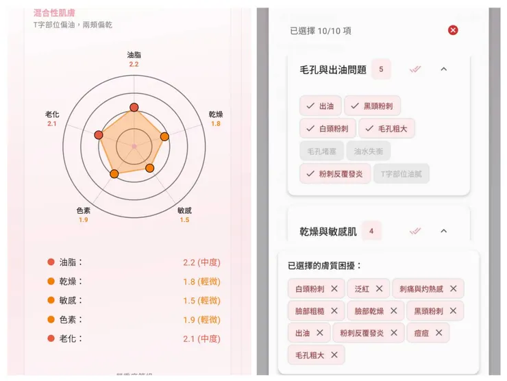 肌膚檢測 / 個人化分析