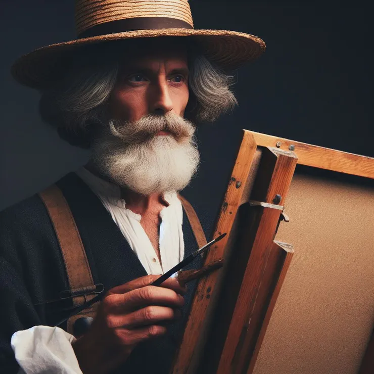 法國著名畫家亨利·盧梭，他有過三次彎腰的經歷，都是為了撿起被人扔掉的畫筆~