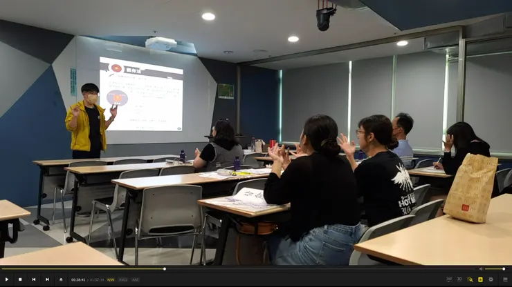 臺中西屯正念書法班:放鬆手指操(林冠傑,2023)