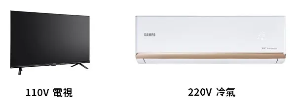 使用交流電的電器產品