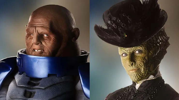 圖左是長得像馬鈴薯的桑塔人Strax,圖右是蜥蜴人 Madame Vastra。這兩個角色是新版劇集第十一任、第十二任博士的同伴。(圖源:doctor who 官網。)