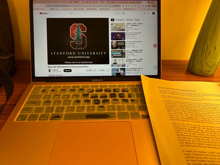 第一天的跟述練習稿:Steve Jobs’s 2005 Stanford Commencement Address