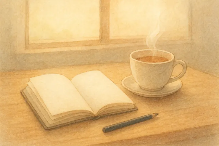 「這是我們與自己和解的瞬間，一種不需言語的療癒。」〈本插圖示意圖由AI協助生成。〉