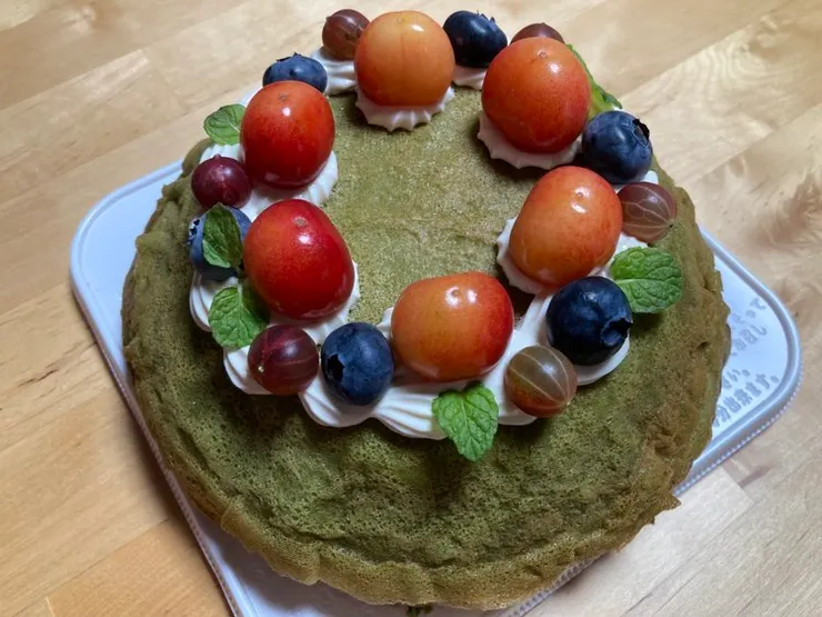 我預定的生日蛋糕『抹茶紅豆櫻桃蛋糕』